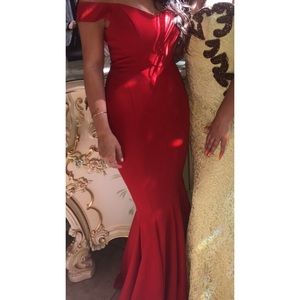 Red formal beautiful dress